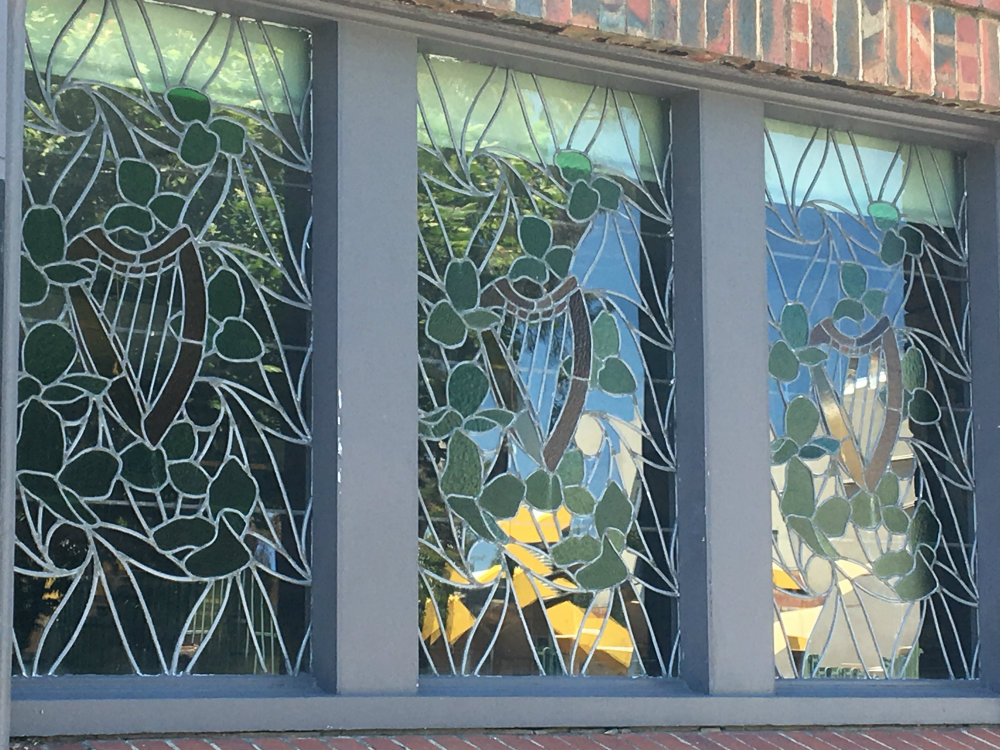 stained glass, collingwood, light art, flower art