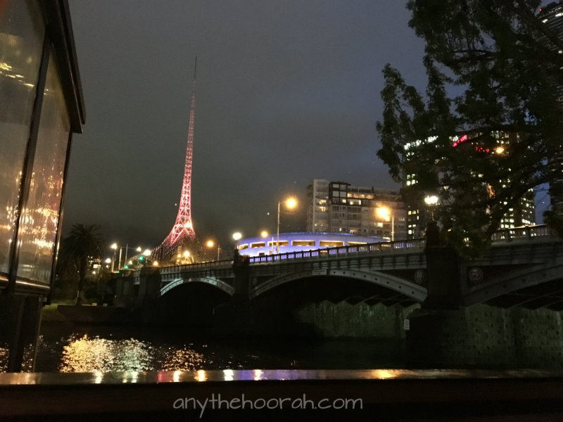pretty lights and bridge and arts centre spire