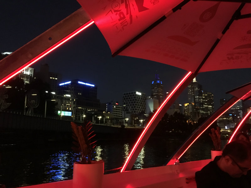 light art on the Yarra