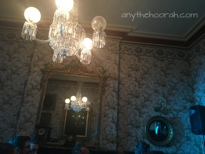 chandeliers and french period wallpaper - city of melbourne