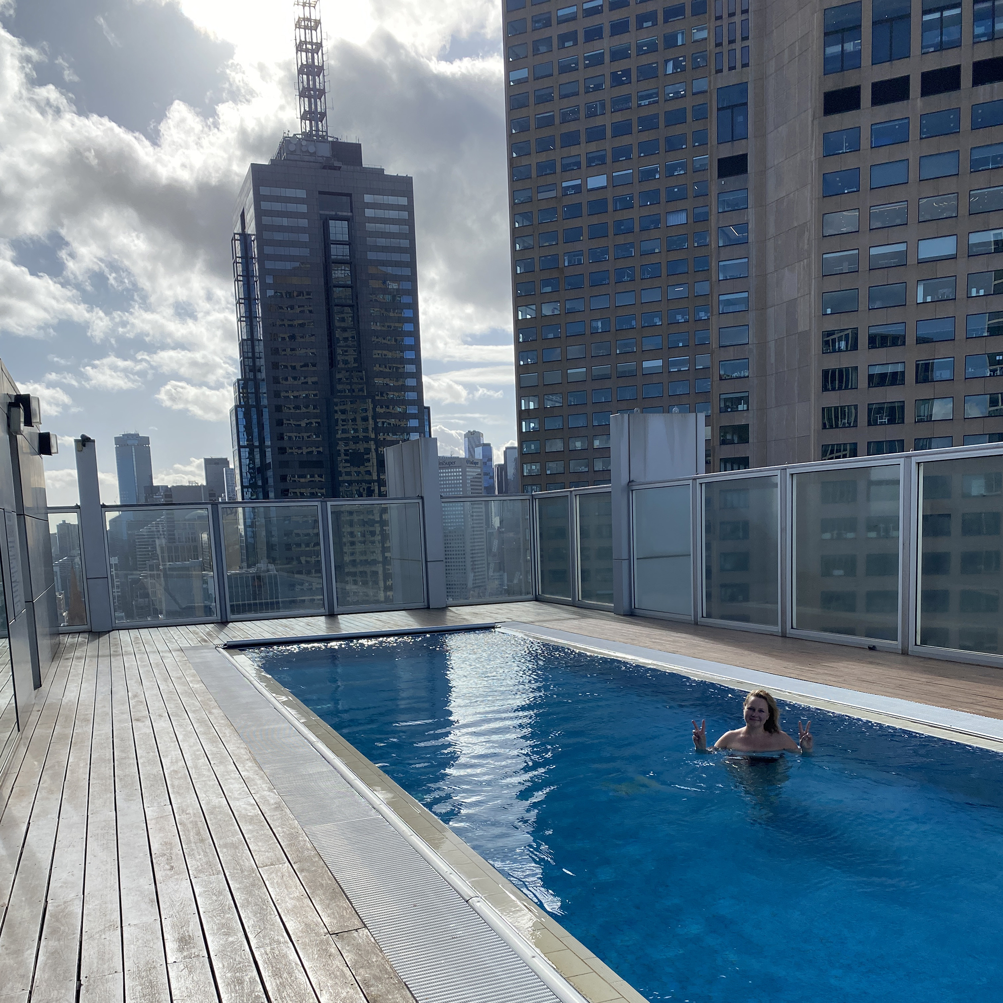 rooftop pool in melbourne city