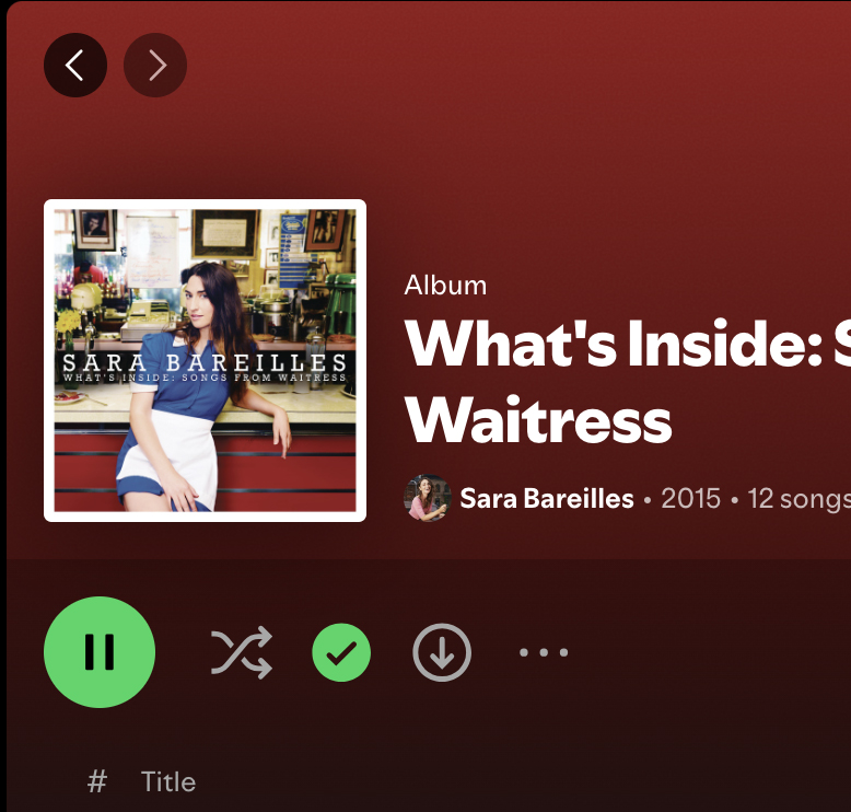 sara bareilles - songs from waitress