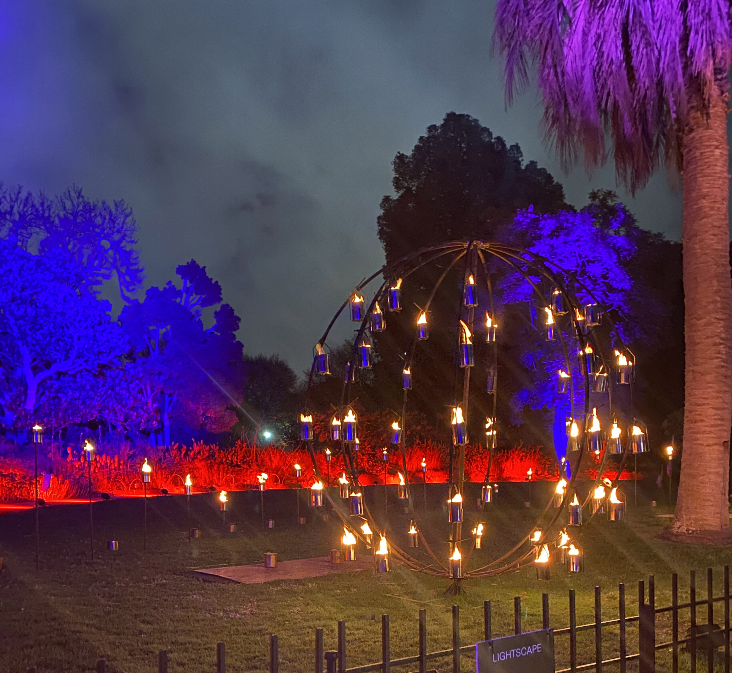 winter solstice light art at light scape